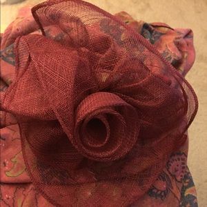 Deep Red Fascinator